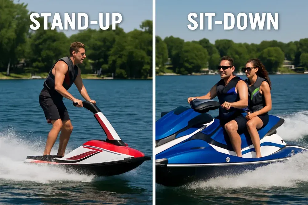 stand-up vs sit-down jet skis - how do jet skis work stand-up vs sit-down jet skis - how do jet skis work