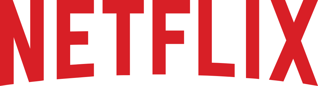 A red netflix logo on a white background