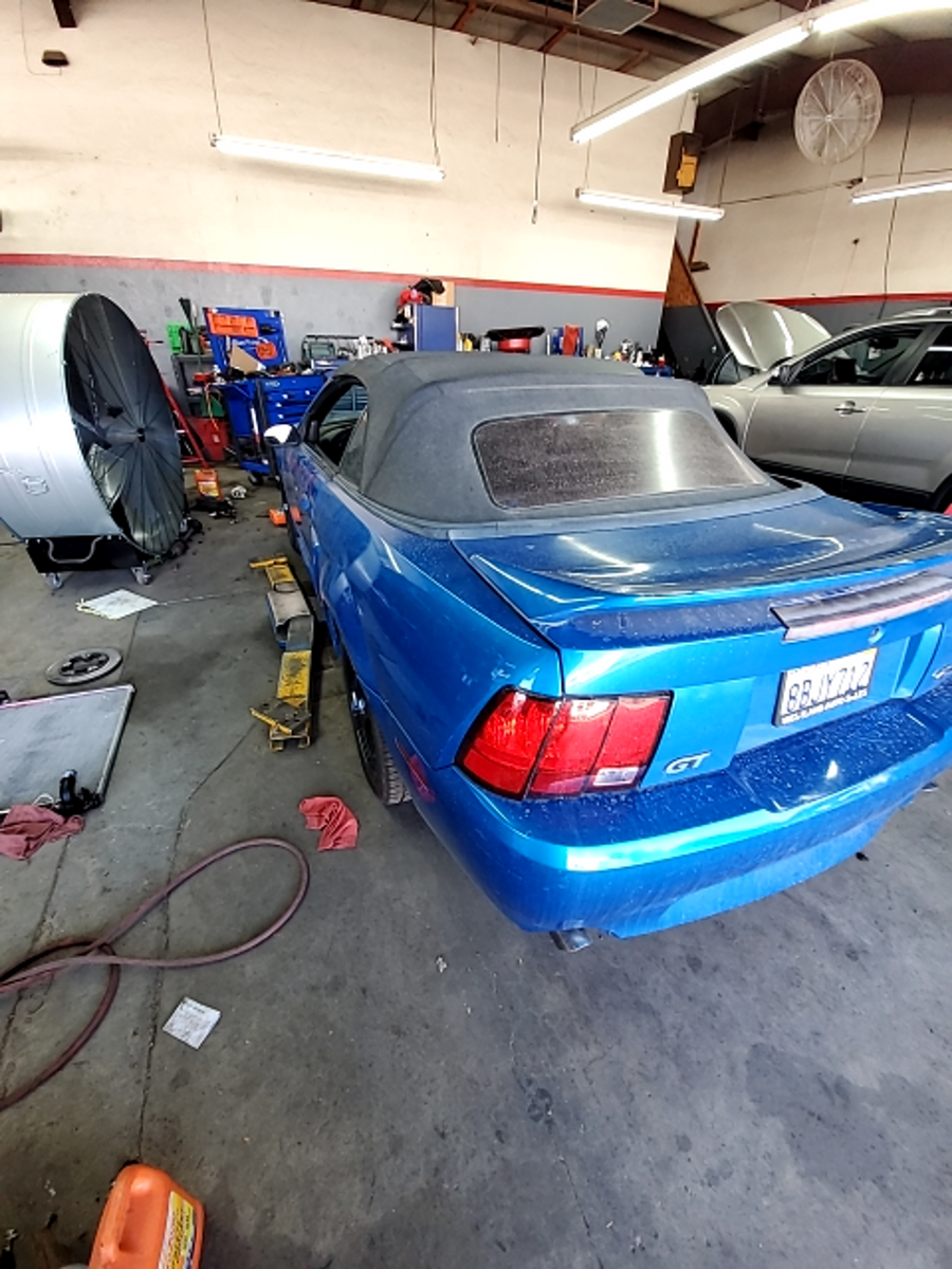 Mustang in shop | Lemoore Tire & Auto