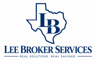 LeeBrokerServices logo with blue lightning bolt inside a black and blue circle