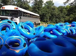 Saluda Outdoor River Co. blue inner tubes 