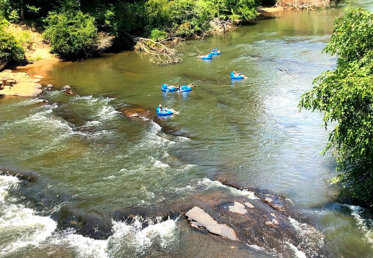 river tubing the saluda river near greenville SC with Saluda Outdoor River Company
