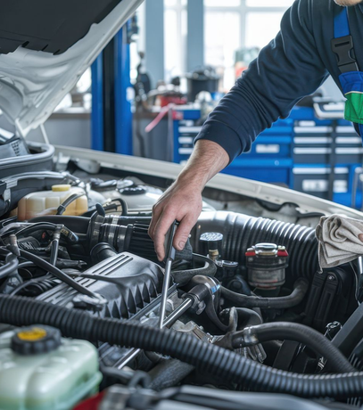 Vehicle In Auto Repair Shop For Service | Burtonsville Automotive Services