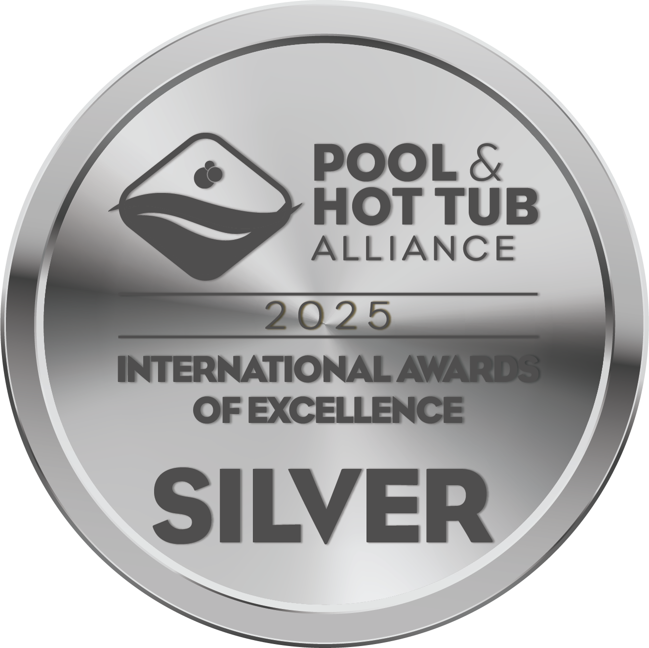 Silver Pool & Hot Tub Alliance 2025 International Awards of Excellence medal