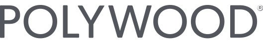 POLYWOOD logo in gray and black text on a white background