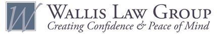 A wallis law group logo that says creating confidence and peace of mind