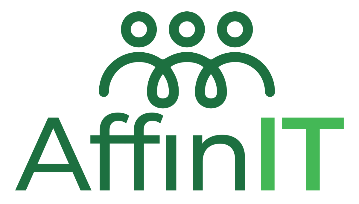 Green AffinIT logo with linked figures above the text.