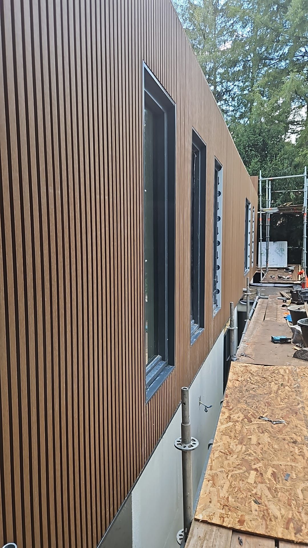 Modern huis . Aannemer moderne architectuur woning bouwkunde.