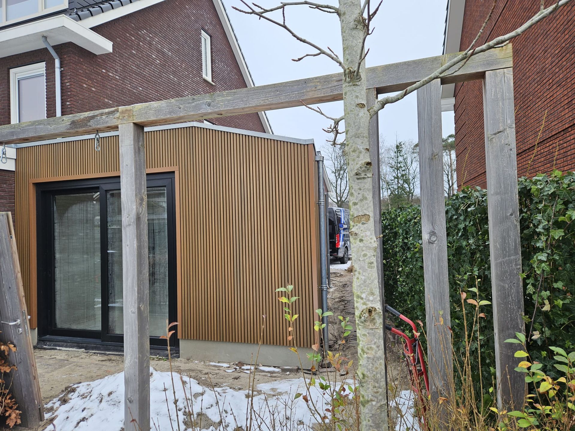 Terras verbouwing en woninguitbouw