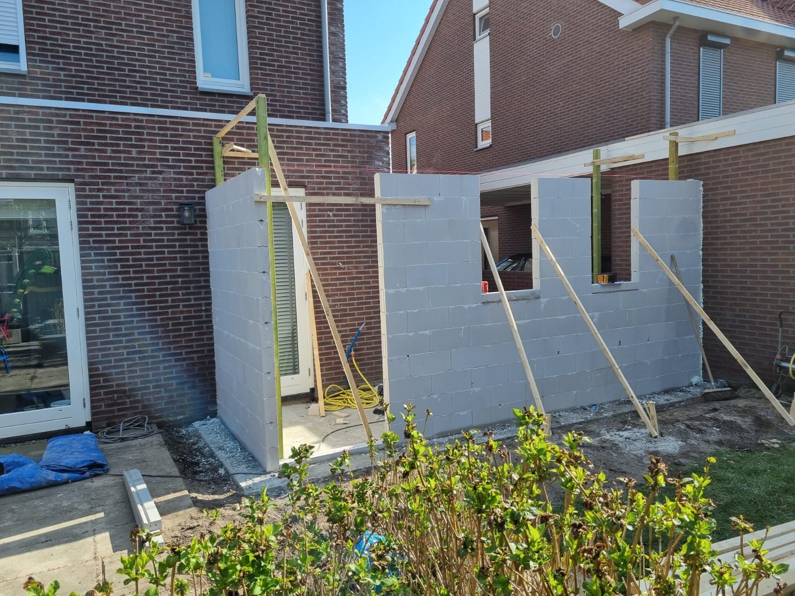 Verbouwing aanbouw huis
