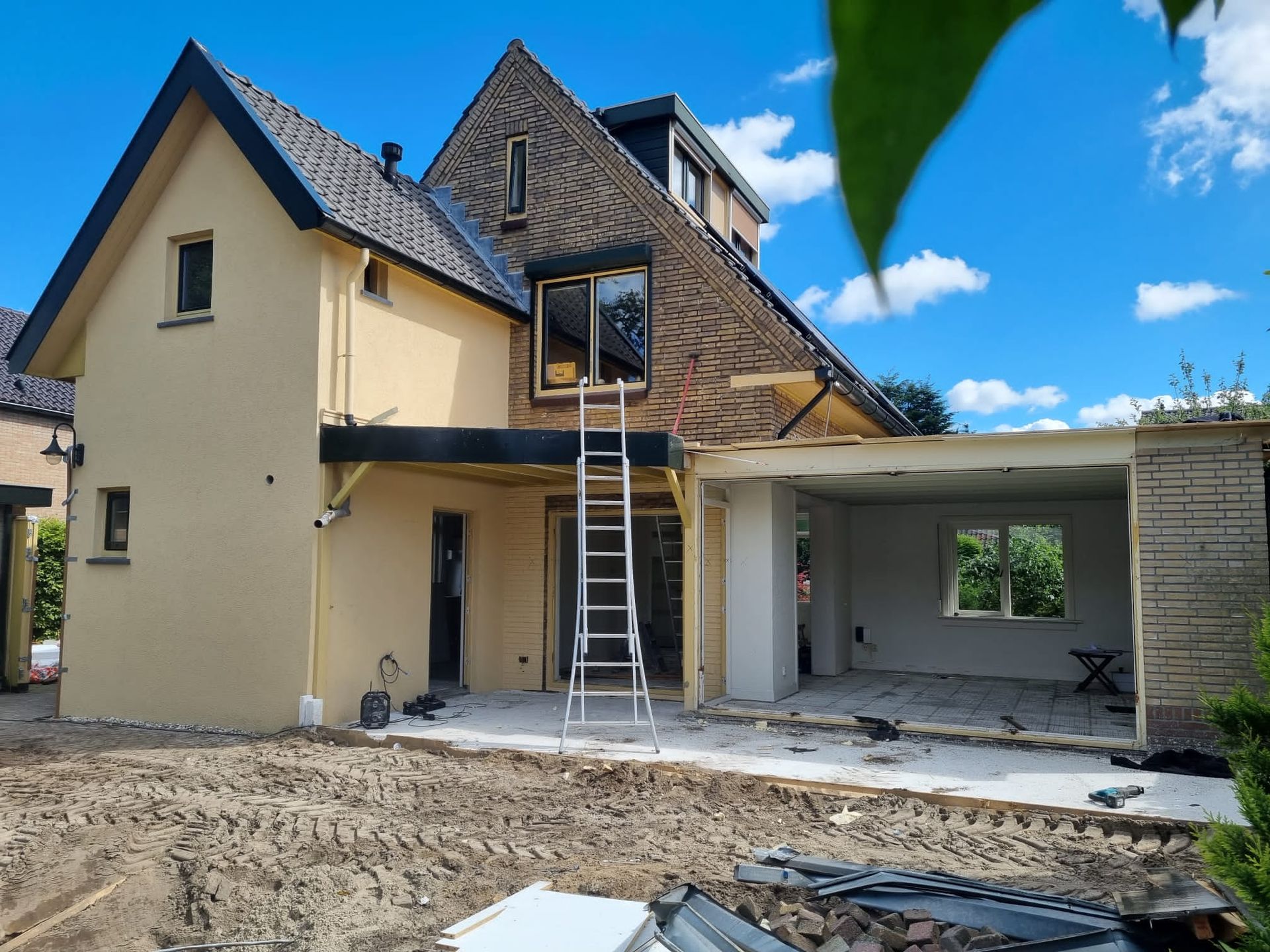 Woning tijdens verbouwing en aanbouw