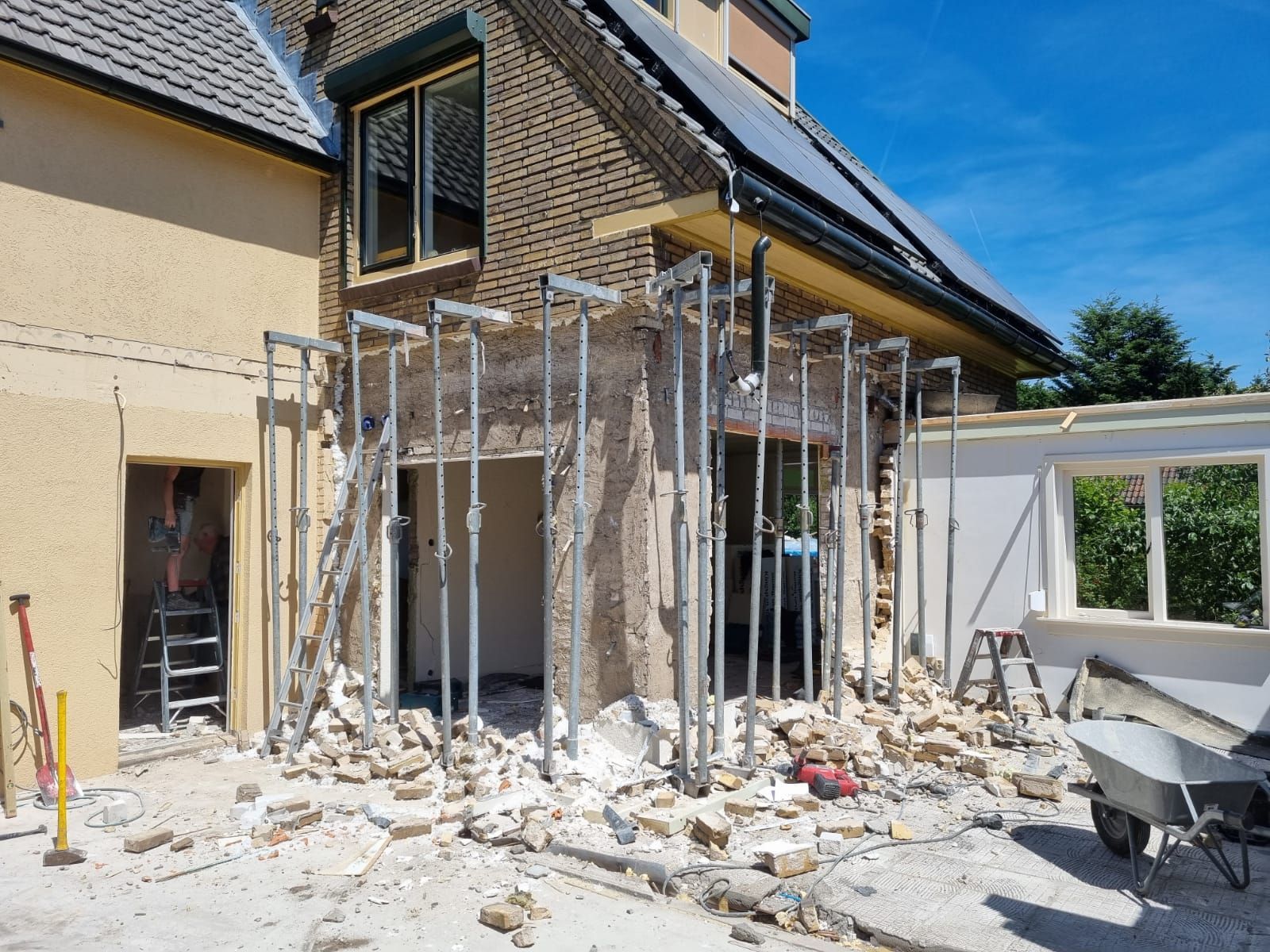 Woning tijdens verbouwing