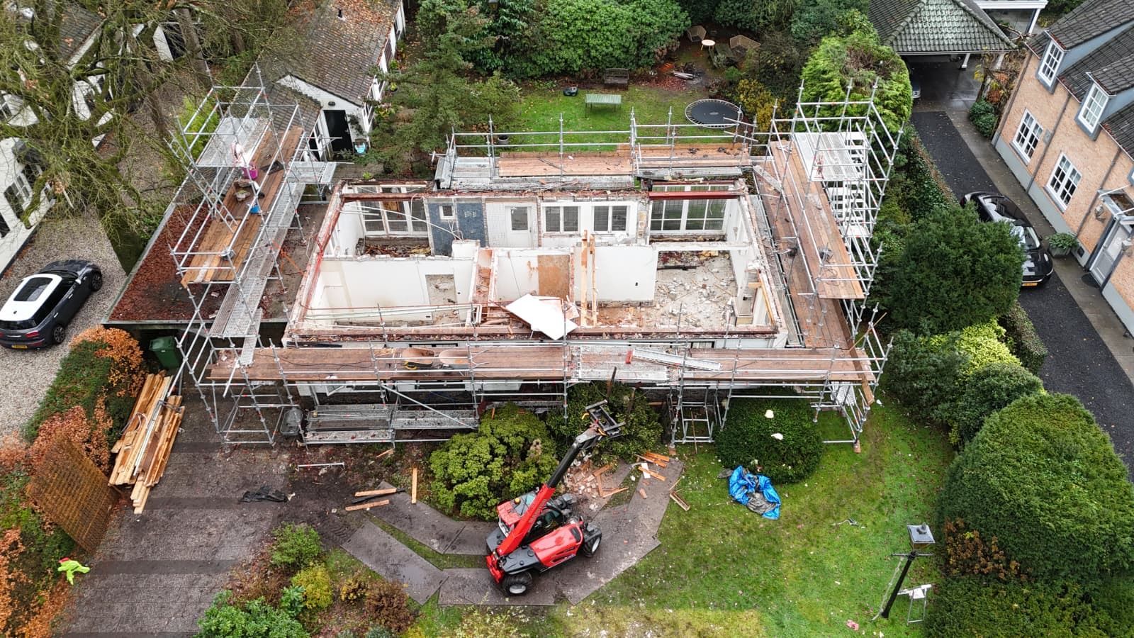 Verbouwing woning Doorn vanuit vogelperspectief