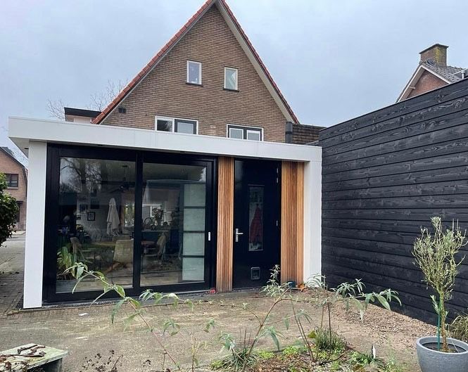 Aanbouw aan bestaande woning. verbouwing en uitbreiding.