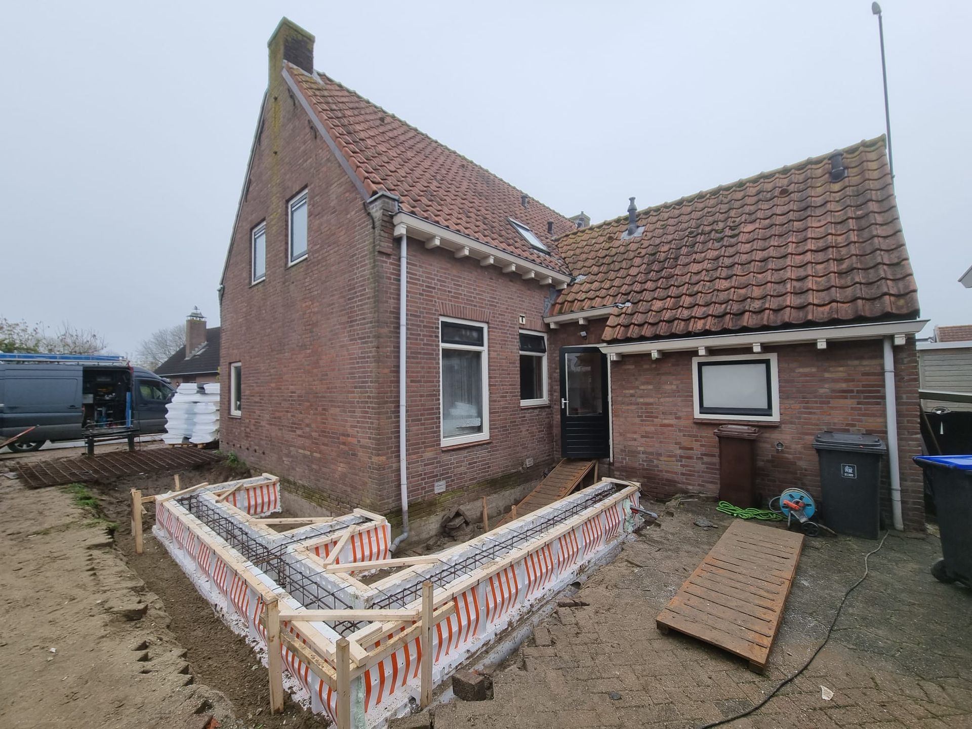 Verbouwing. Renovatie werkzaamheden voorbereiding.