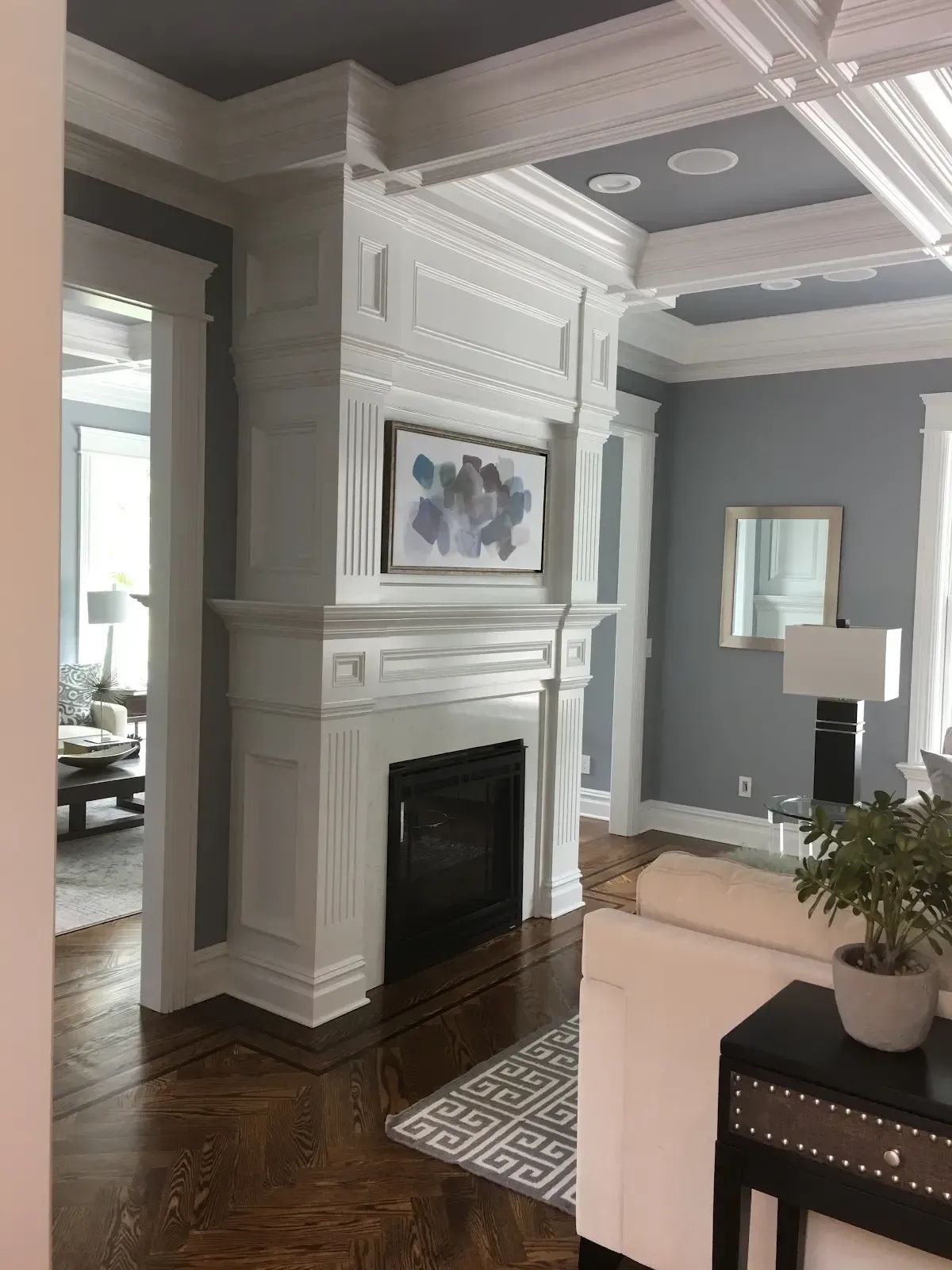 Fireplace With Wood Trim