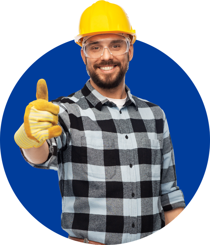 Construction Worker Giving Thumbs Up