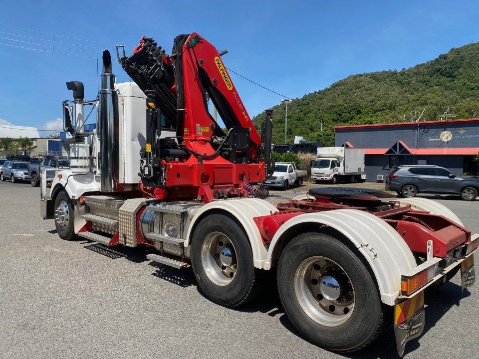modern red crane - image