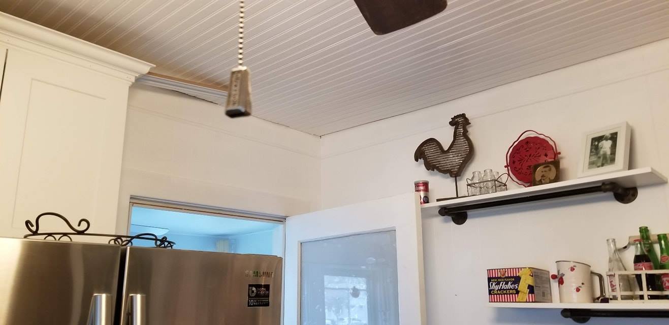 Kitchen with new drywall
