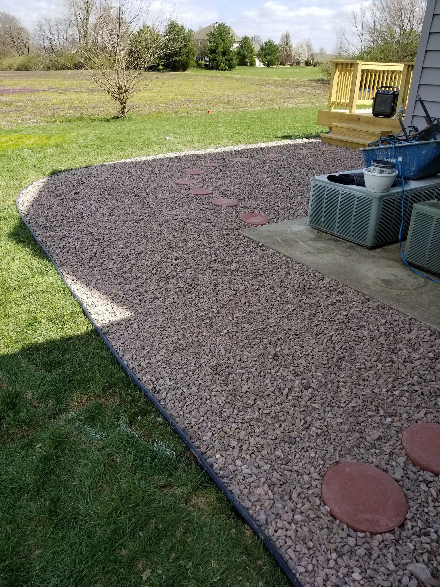 Residential gravel path