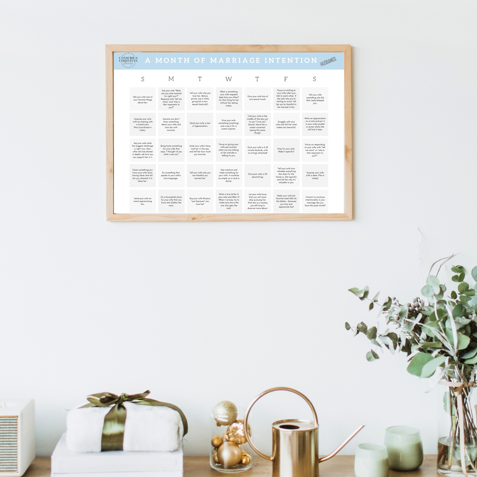 A Month Of Marriage Intention Calenders His & Hers (Digital Download)
