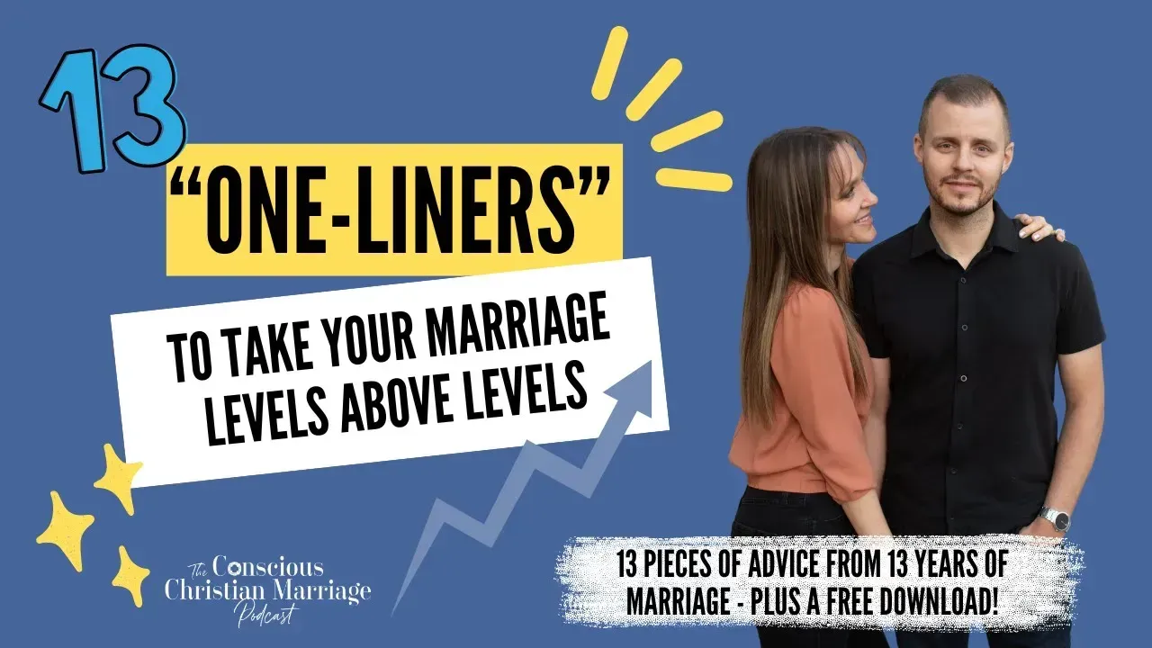 A man and a woman are standing next to each other with the words