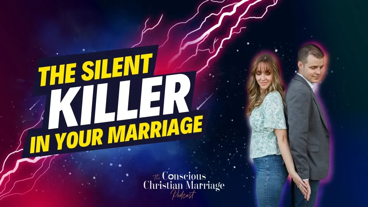 A man and a woman are standing next to each other with a lightning bolt in the background.