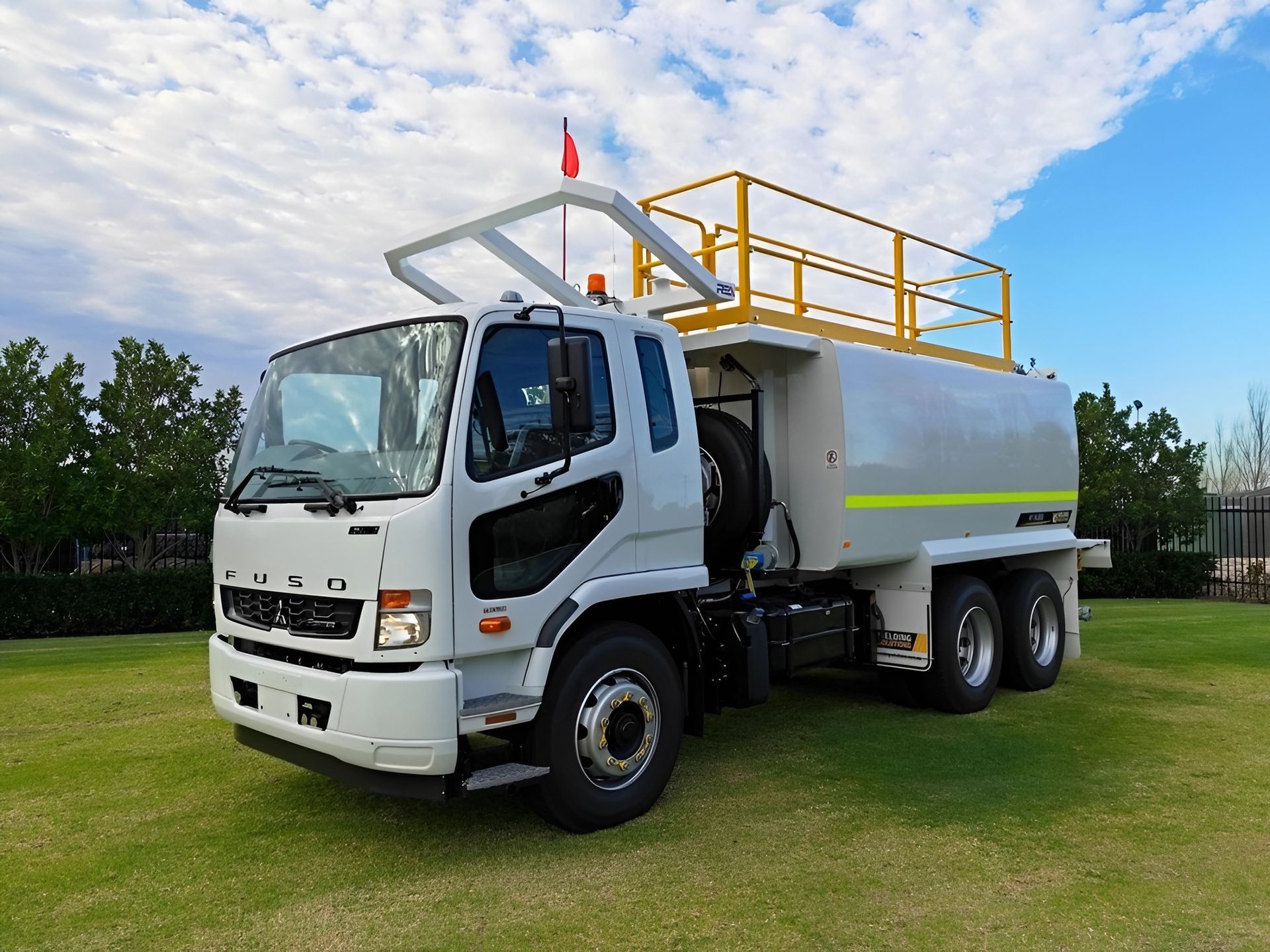 Water truck with elevated access platform for construction and water haulage in Sunshine Coast