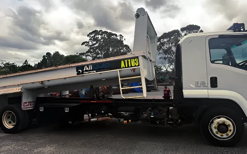 8-tonne tipper truck with raised tray for earthmoving and material transport in Sunshine Coast