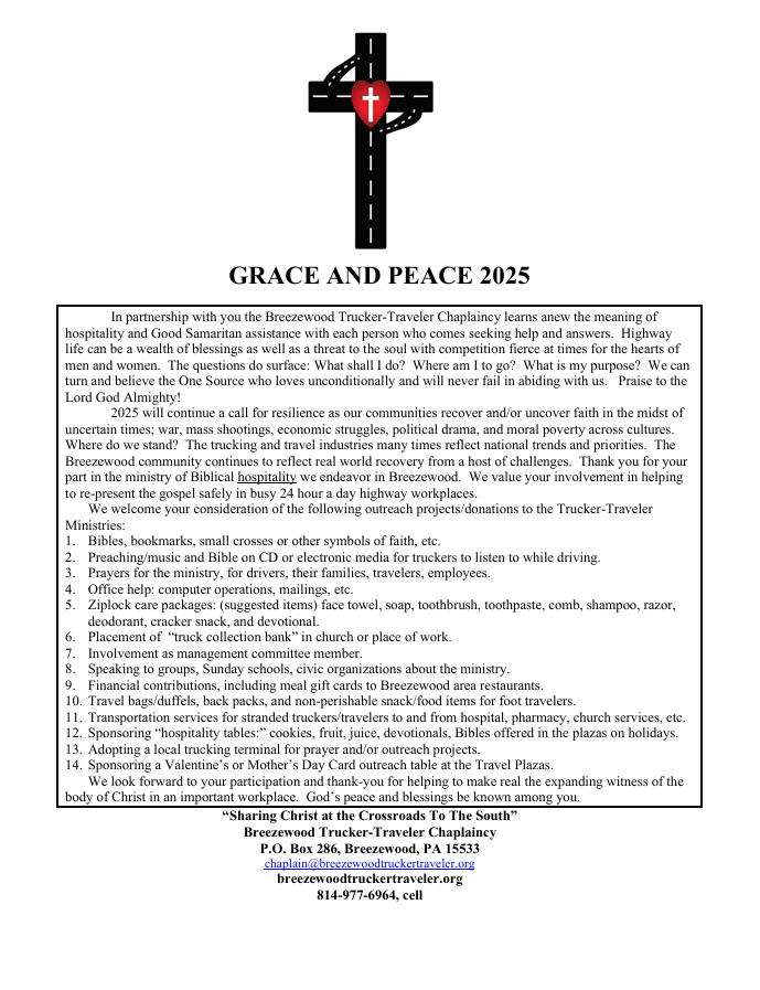 Breezewood Trucker/Traveler Ministry