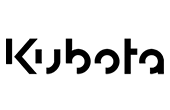 The kubota logo is black and white on a white background.