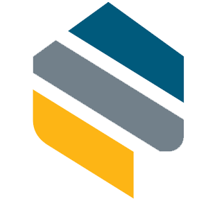 A blue, gray, and yellow logo of Big Valley Mortgage on a white background | Mortgage Company in Roseville, CA