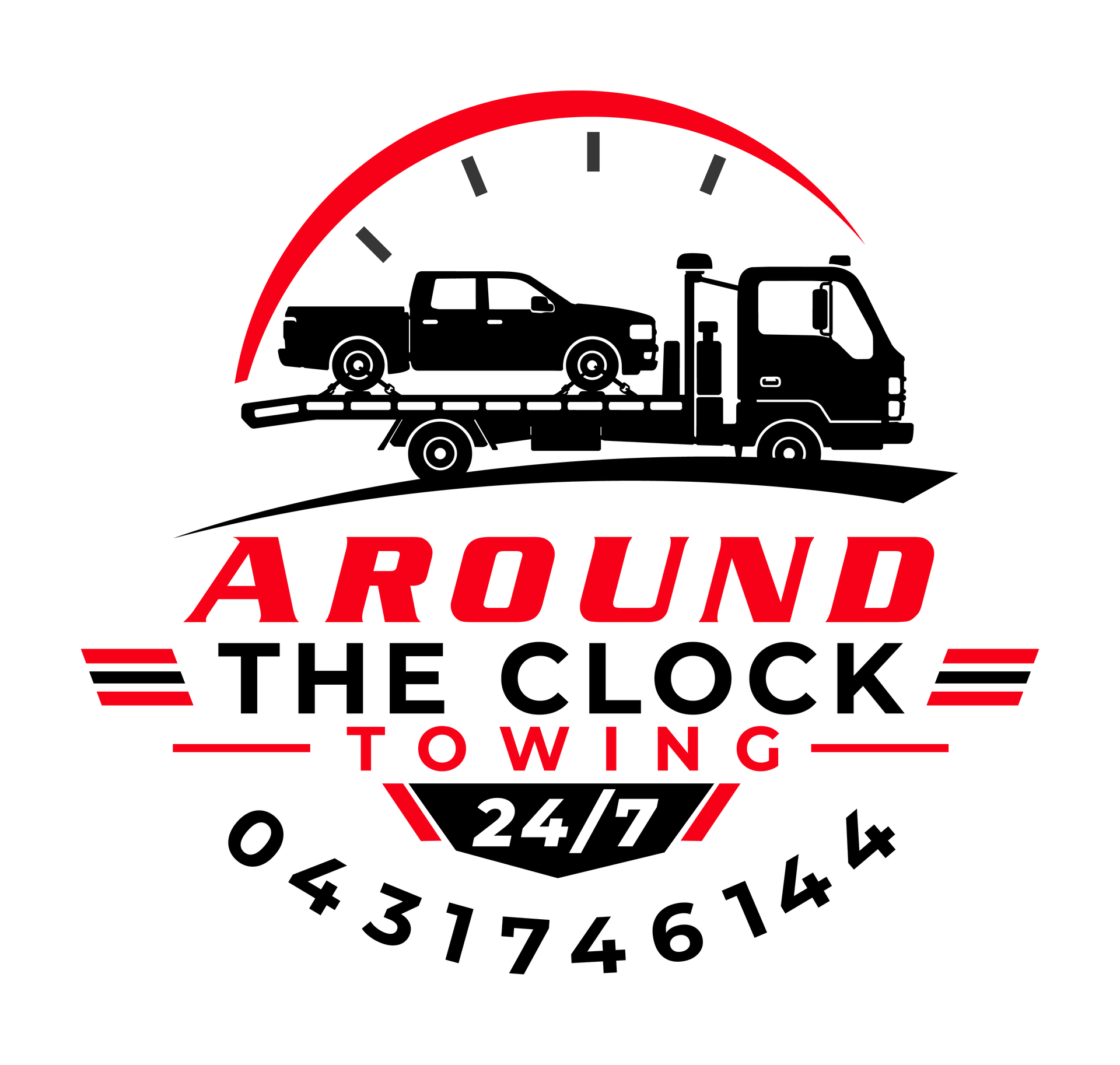 Around the clock towing logo around the clock towing logo
