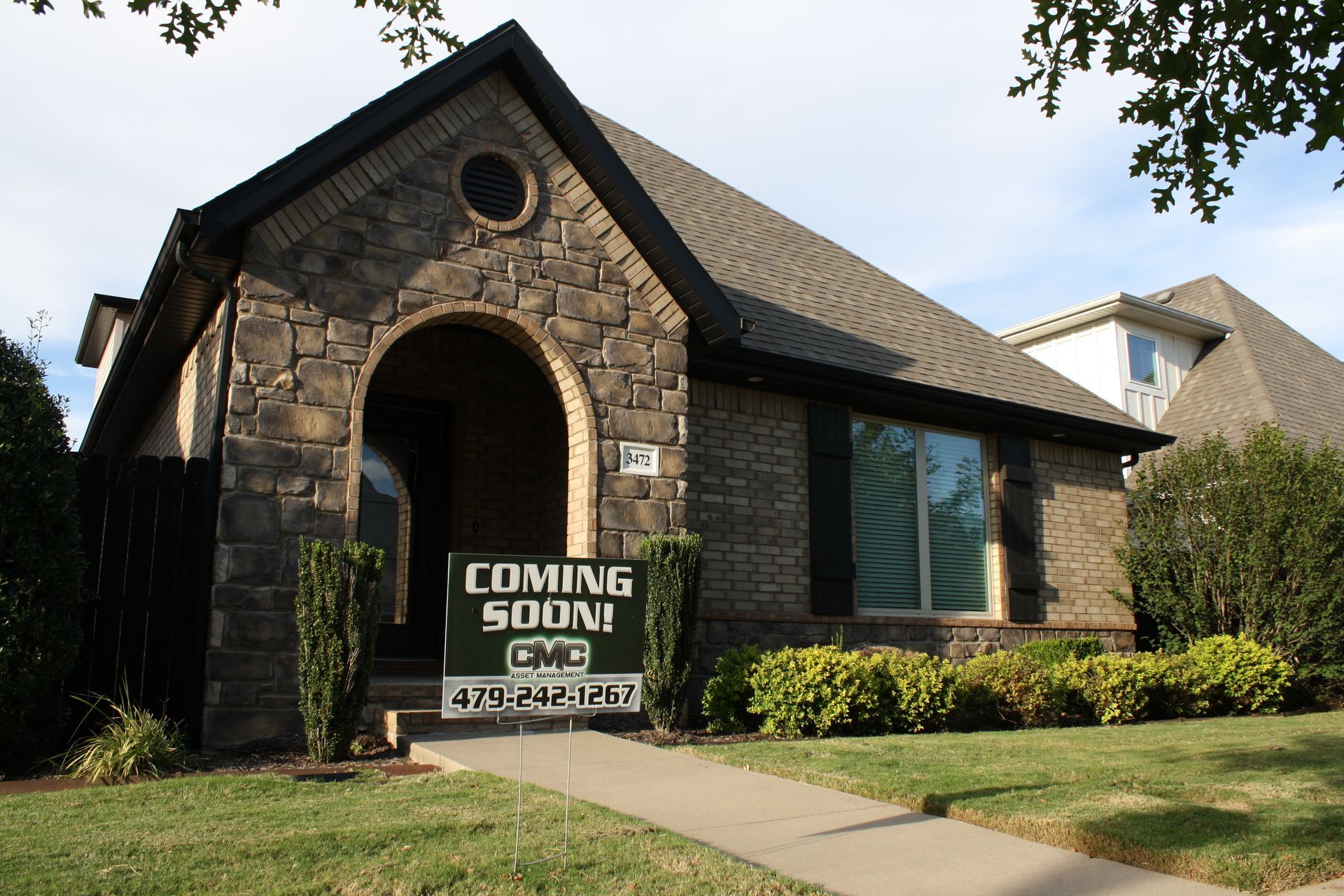 House with stone facade and 
