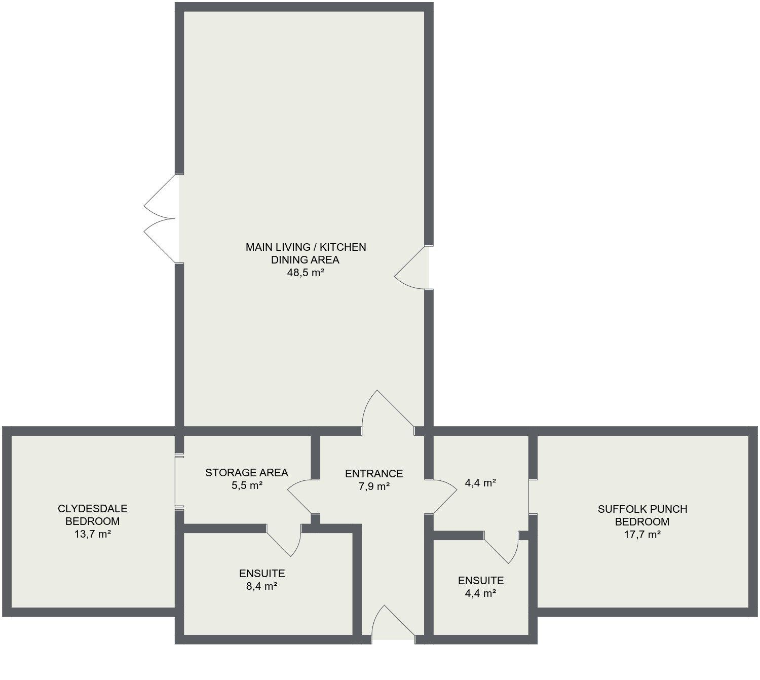 A black and white floor plan of a house