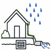 Stormwater drainage icon 
