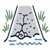 Driveway being washed out icon 
