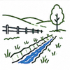 Rural drainage icon