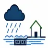 Water pooling around a home icon 