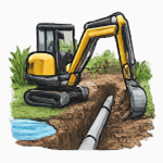 Trenching for Drainage & Services Icon