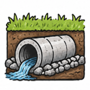 Culvert Pipe Installation Icon 