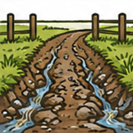 Washed-out track Icon