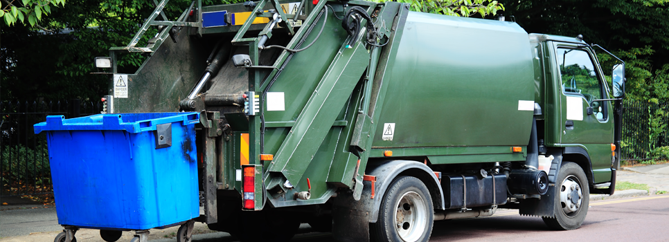 Garbage Dumpster Pick Up Truck