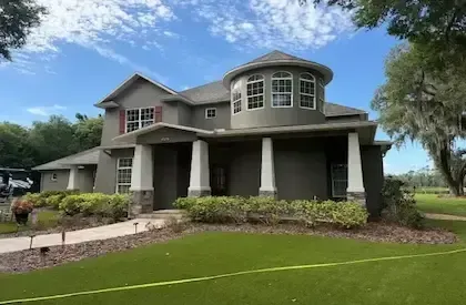 Exterior House Washing in Lutz! Pressure washing, Soft washing, Paver sealing, Roof soft washing, House wash, concrete