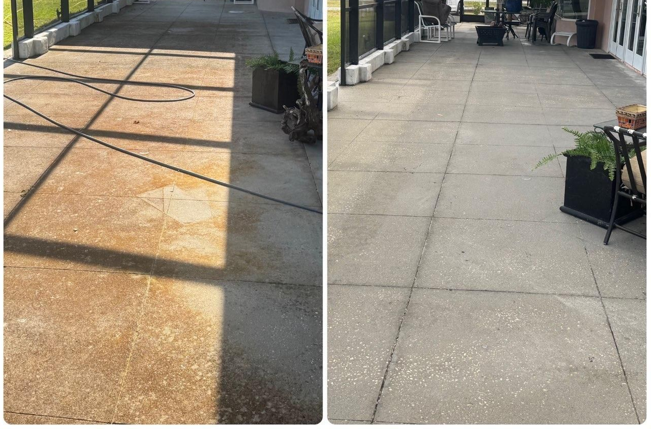 Patio cleaning in Lutz