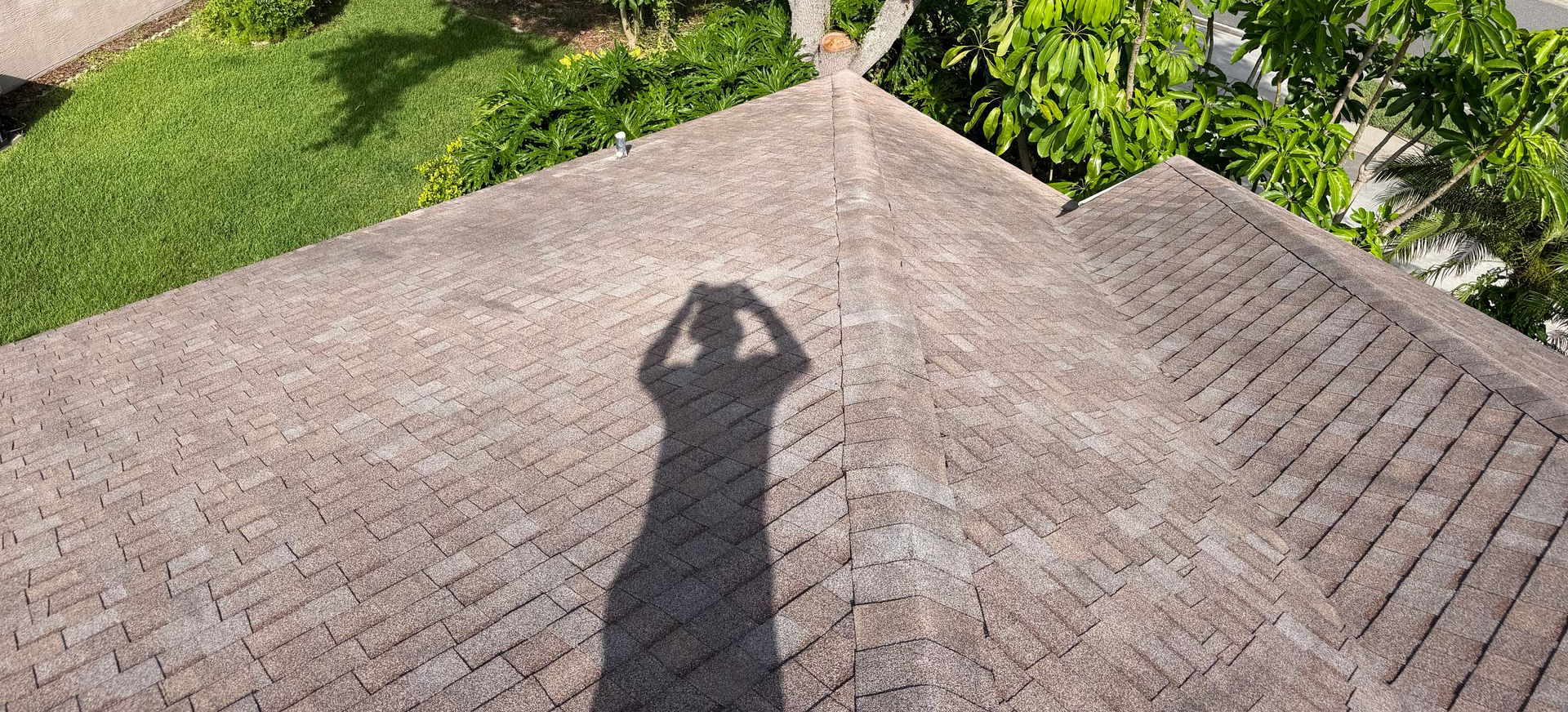 Bringing a roof that still has years left back to life. Soft wash roof cleaning done in Lutz! Call us today for a free quote!