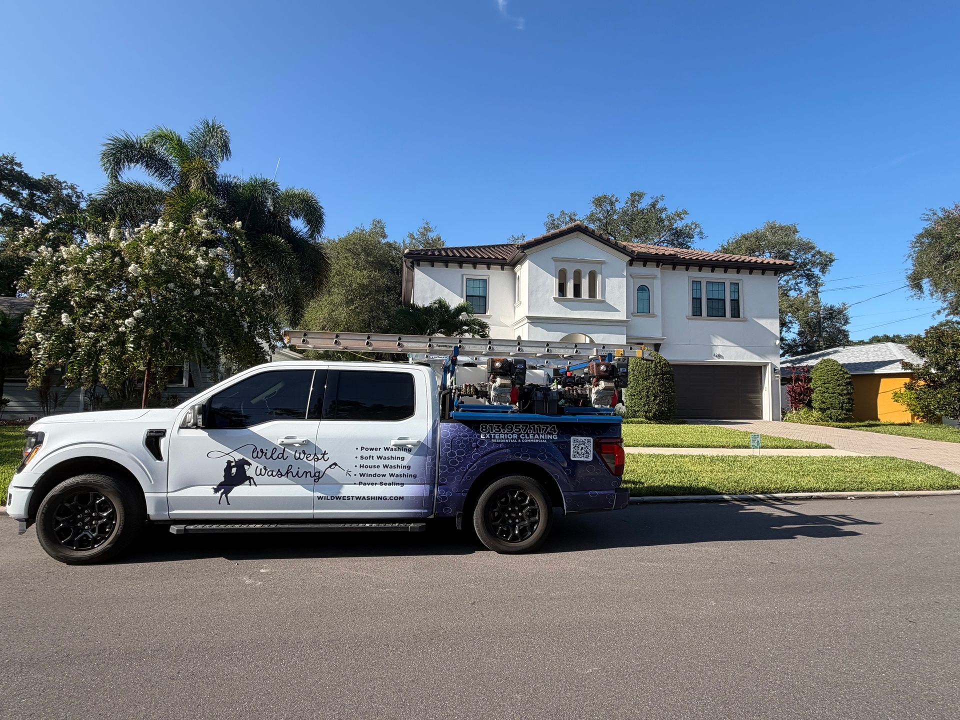 Exterior House Washing in South Tampa! Pressure washing, Soft washing, Paver sealing, Roof soft washing, House wash,