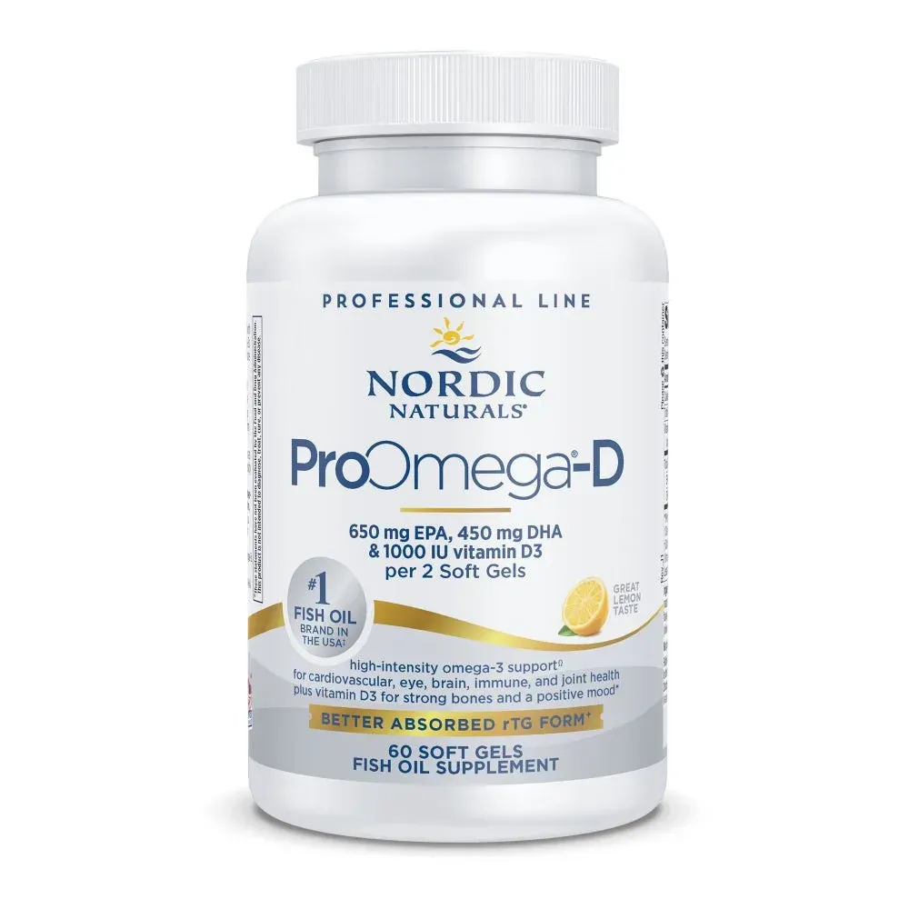 Nordic Naturals ProOmega-D Lemon 60 softgels