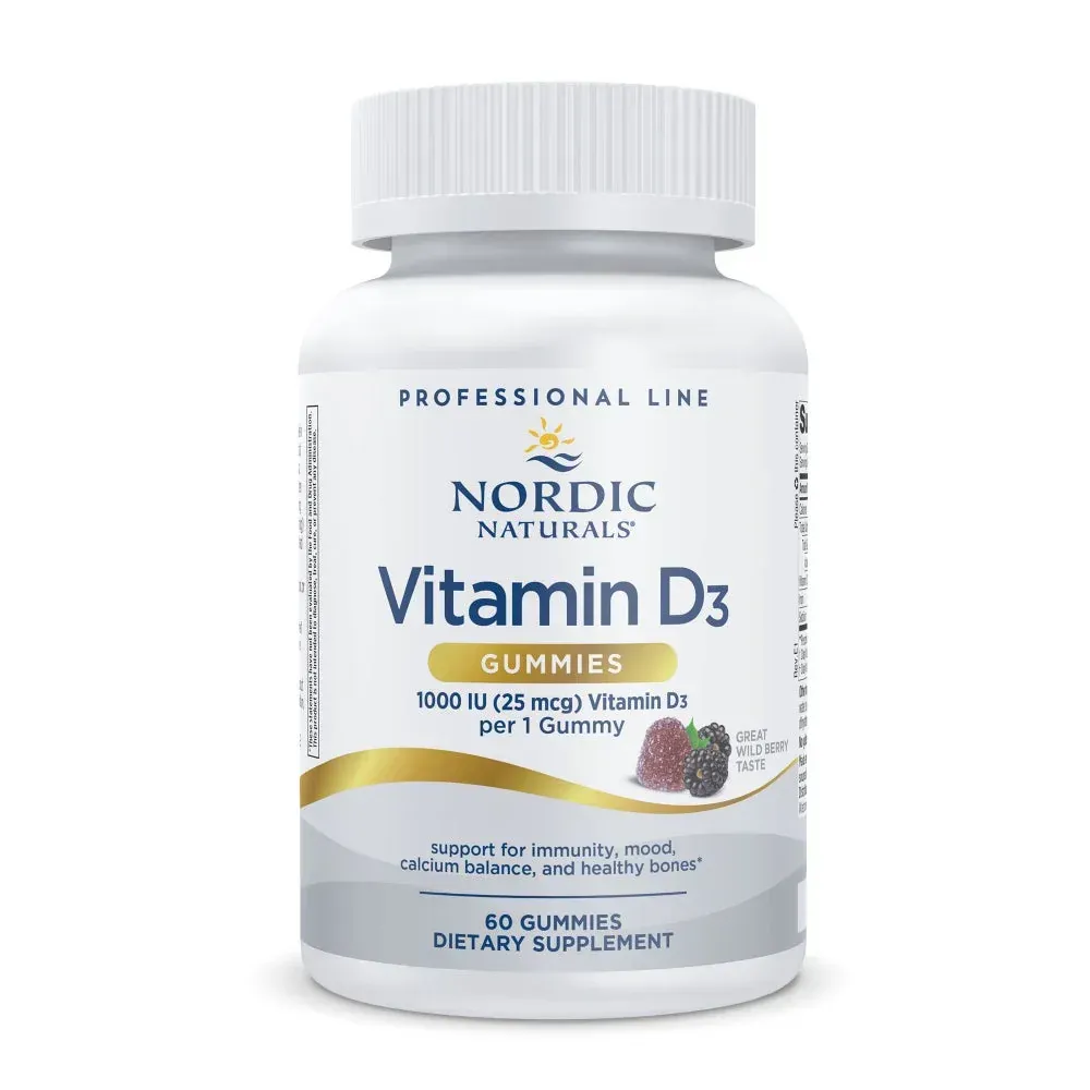 Nordic Naturals Vitamin D3 Gummies Wild Berry 60 gummies