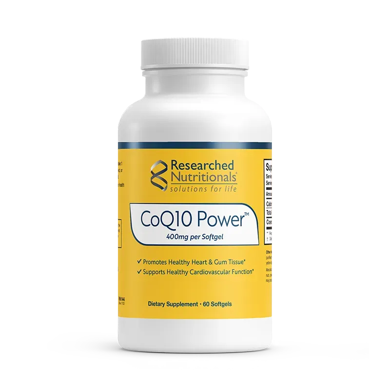 Researched Nutritionals CoQ10 Power 60 soft gels